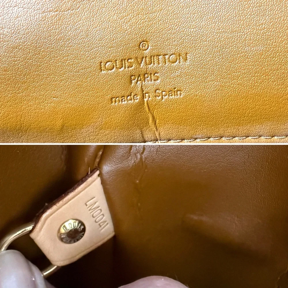 Authentic Louis Vuitton Vernis Houston tote bag bronze gold color small